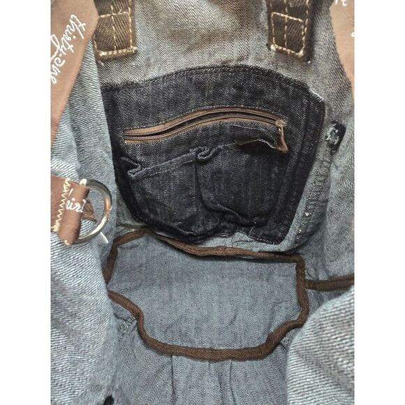 Thirty-One Denim Tote Bag With Pockets & Zippered Compartments - Picture 3 of 8